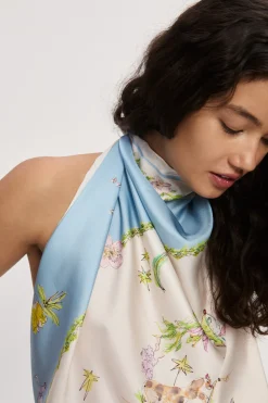 ANOUK SILK SCARF (BLUE)