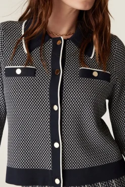 ASTORIA CREPE JACKET (NAVY)