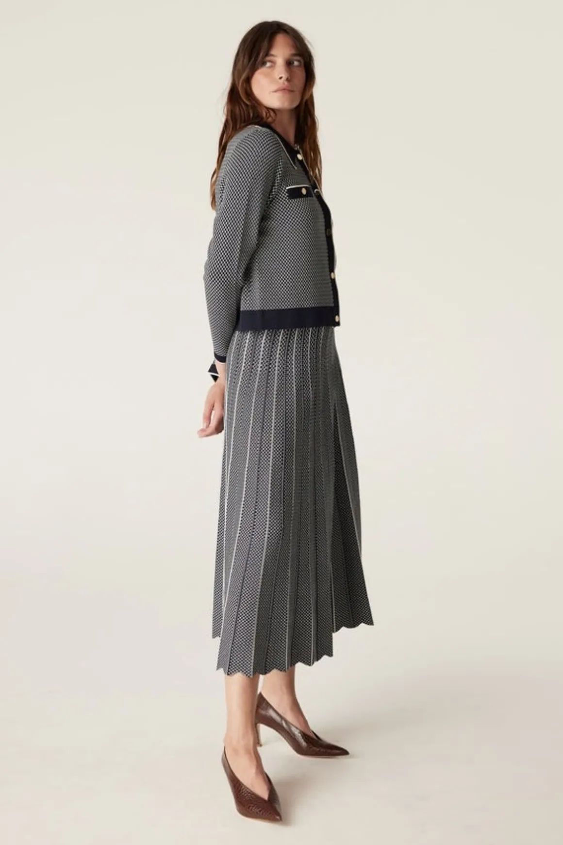 ASTORIA CREPE JACKET (NAVY)