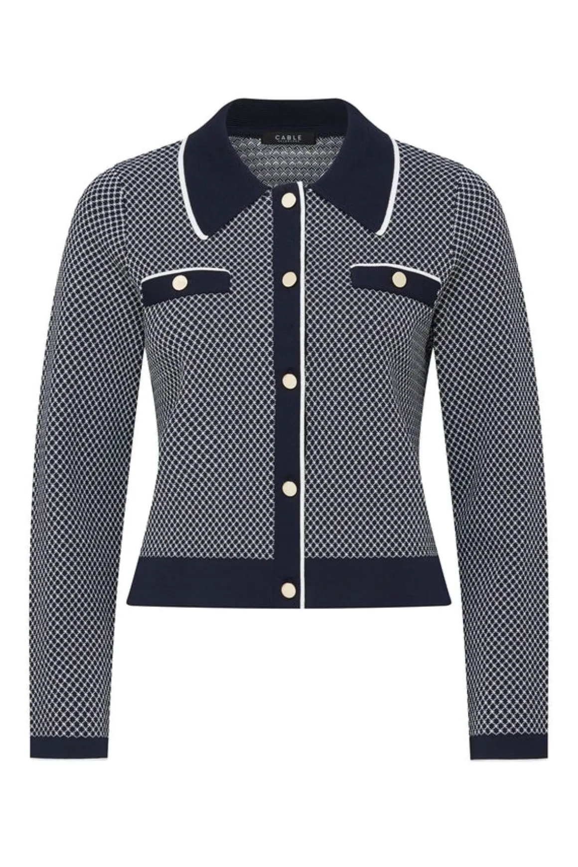 ASTORIA CREPE JACKET (NAVY)