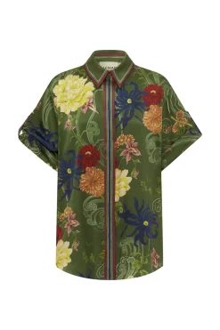 AVERY SILK SHIRT (GREEN)