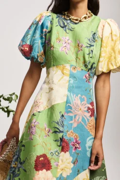 AVERY SPLICED MIDI DRESS (MULTI)