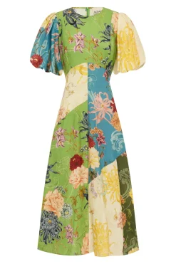 AVERY SPLICED MIDI DRESS (MULTI)