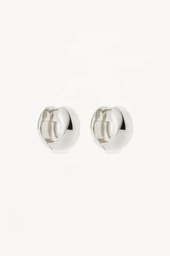 BOLD HUGGIE HOOPS (STERLING SILVER)