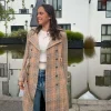 BRENTWOOD TRENCH COAT (CAMEL CHECK)