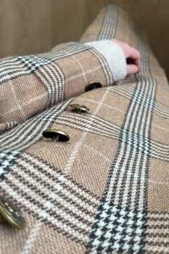 BRENTWOOD TRENCH COAT (CAMEL CHECK)