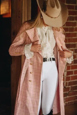 BRENTWOOD TRENCH COAT (PINK CHECK)