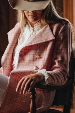 BRENTWOOD TRENCH COAT (PINK CHECK)