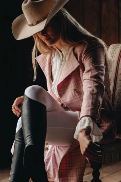 BRENTWOOD TRENCH COAT (PINK CHECK)
