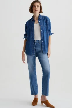 BRINLEY MID RISE STRAIGHT JEANS (IRIS)