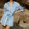 BUDDY SHIRT (OCEAN DEPTHS/SEASHELL STRIPE)