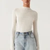 CAROLINE RIB KNIT TOP (IVORY)