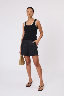 CASA KNIT TANK (BLACK/IVORY)