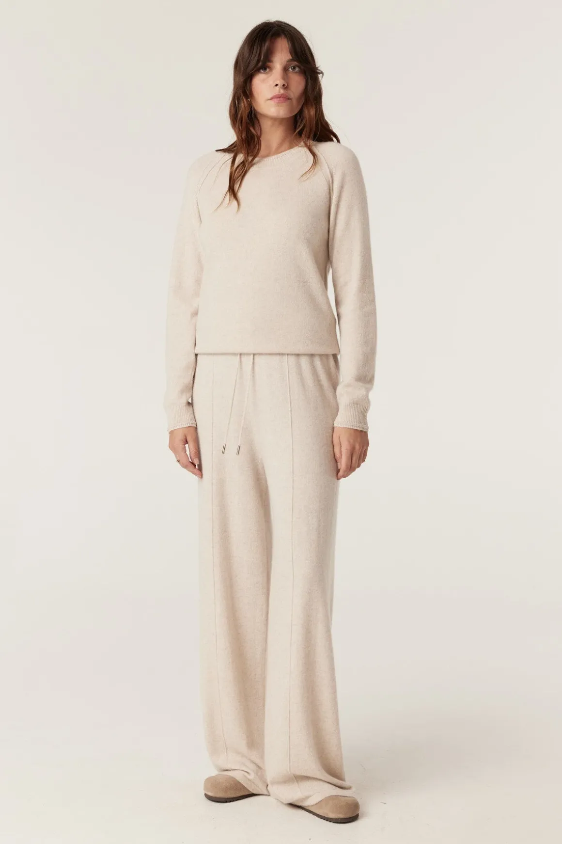 CASHMERE CREW JUMPER (OATMEAL)