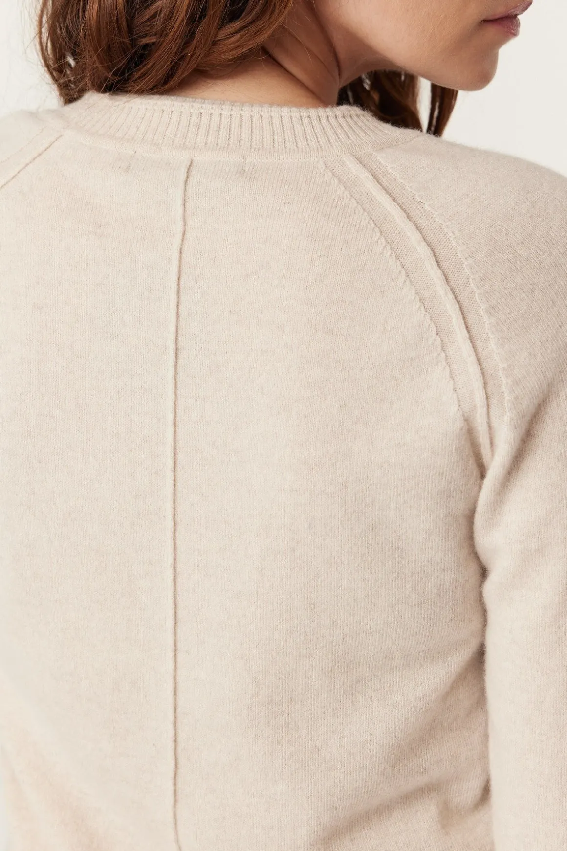 CASHMERE CREW JUMPER (OATMEAL)