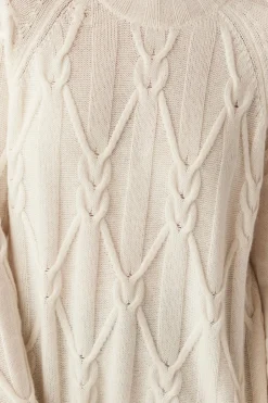 CASHWOOL CABLE JUMPER (MILK)