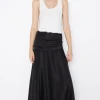 CHANTILLY RUCHED SKIRT (BLACK)