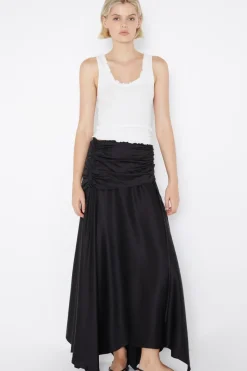 CHANTILLY RUCHED SKIRT (BLACK)