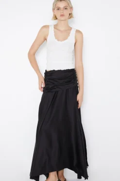 CHANTILLY RUCHED SKIRT (BLACK)