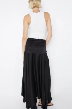 CHANTILLY RUCHED SKIRT (BLACK)