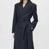 CLEMENCE BLAZER COAT (NAVY PINSTRIPE)