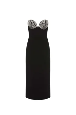 CORDELIA MIDI DRESS (BLACK)