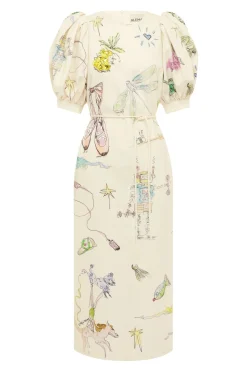 COURT MIDI DRESS (CREAM)