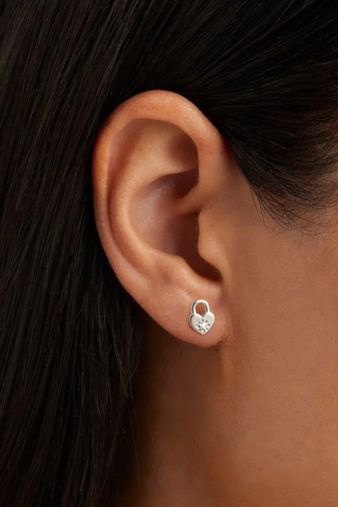 CRYSTAL LOTUS EARRINGS (STERLING SILVER)
