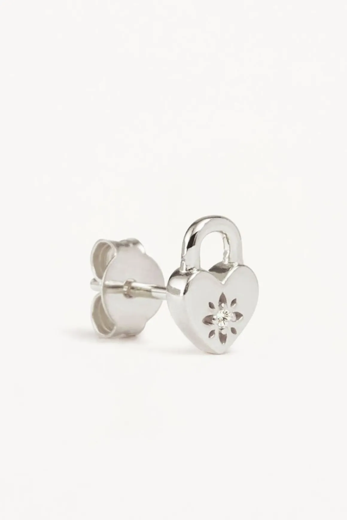 CRYSTAL LOTUS EARRINGS (STERLING SILVER)