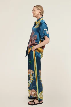 DORIAN SILK SHIRT (NAVY)