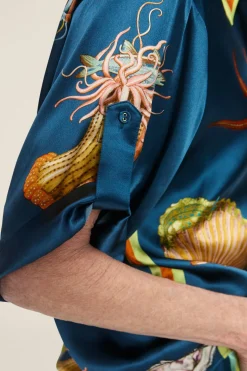 DORIAN SILK SHIRT (NAVY)