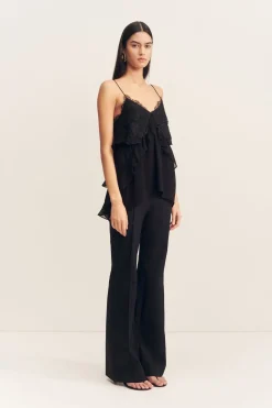 EMORY LACE RUFFLE CAMI (BLACK)