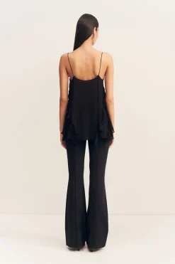 EMORY LACE RUFFLE CAMI (BLACK)