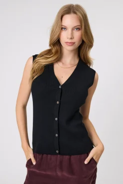 ENCORE KNIT VEST (BLACK)