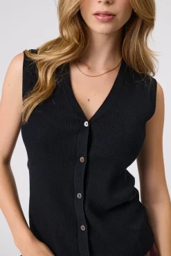 ENCORE KNIT VEST (BLACK)