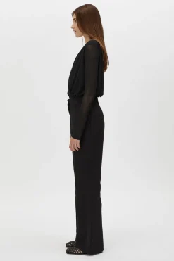 ERVINA V-NECK BODYSUIT (BLACK)