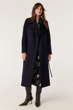 EVANS WOOL COAT (NAVY)