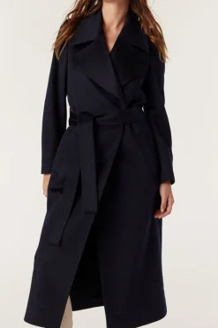 EVANS WOOL COAT (NAVY)