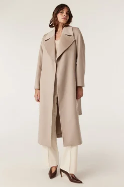 EVANS WOOL COAT (PEBBLE)