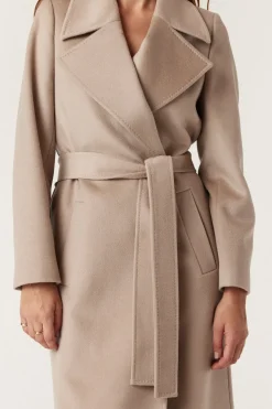 EVANS WOOL COAT (PEBBLE)