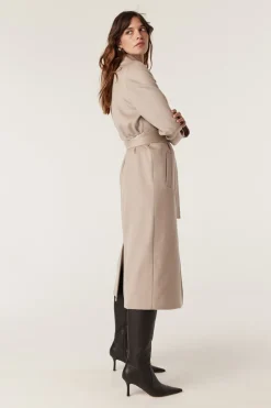 EVANS WOOL COAT (PEBBLE)