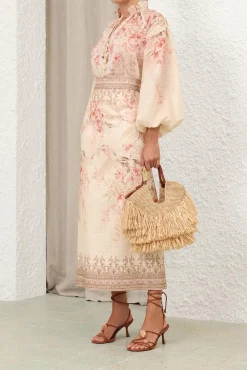 ILLUMINATE BILLOW BLOUSE (CORAL FLORAL)