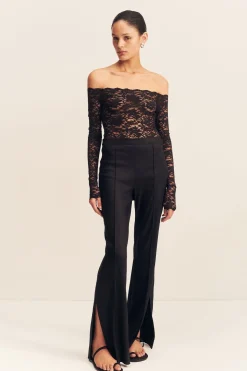 KASBAH SIDE SPLIT PANT (BLACK)