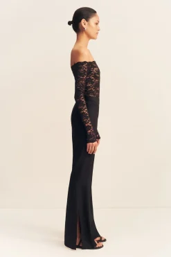 KASBAH SIDE SPLIT PANT (BLACK)