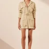 KASBAH UTILITY MINI DRESS (OYSTER)