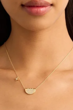 LIVE IN LIGHT LOTUS NECKLACE (18K GOLD VERMEIL)