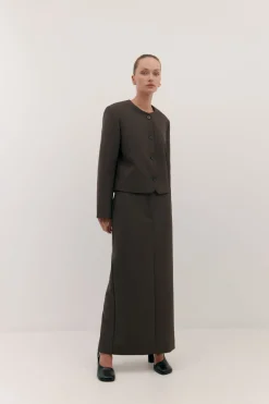 LONG JAS SKIRT (UMBER)