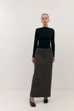 LONG JAS SKIRT (UMBER)