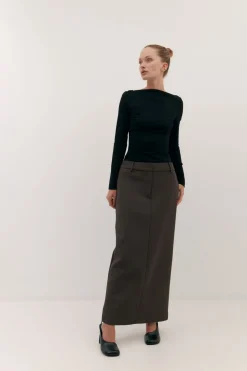 LONG JAS SKIRT (UMBER)