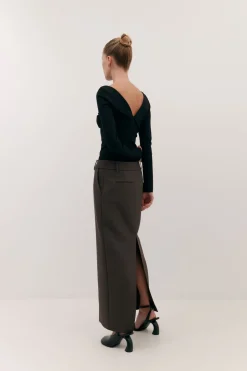 LONG JAS SKIRT (UMBER)